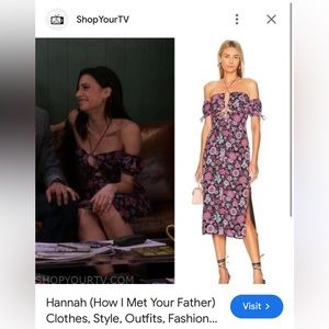 Majorelle Olivia midi dress in dancing valley black